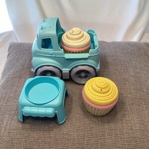 Blue Toy Truck with Cupcake Playset